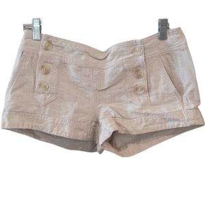 Express shorts botton accent pockets casual summer spring soft comfy fabric